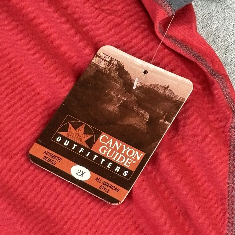 Canyon Guide‎ Outfitters Shirt Mens 2X Red Blue T-Shirt New Short Sleeve - Picture 5 of 10